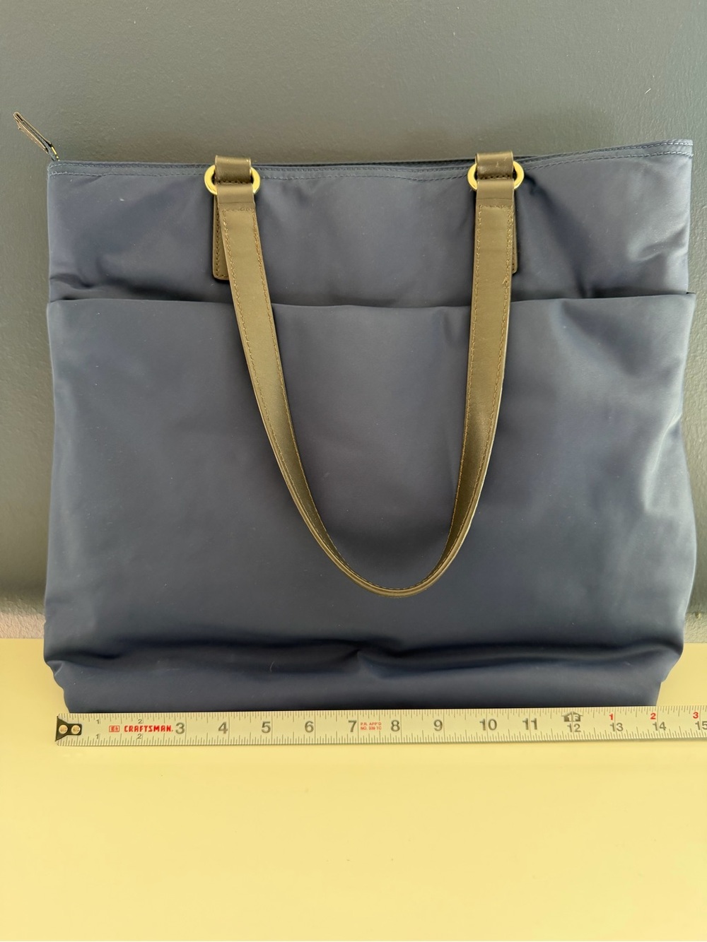 Lo & Sons T.T. Laptop Tote with Brown Handles